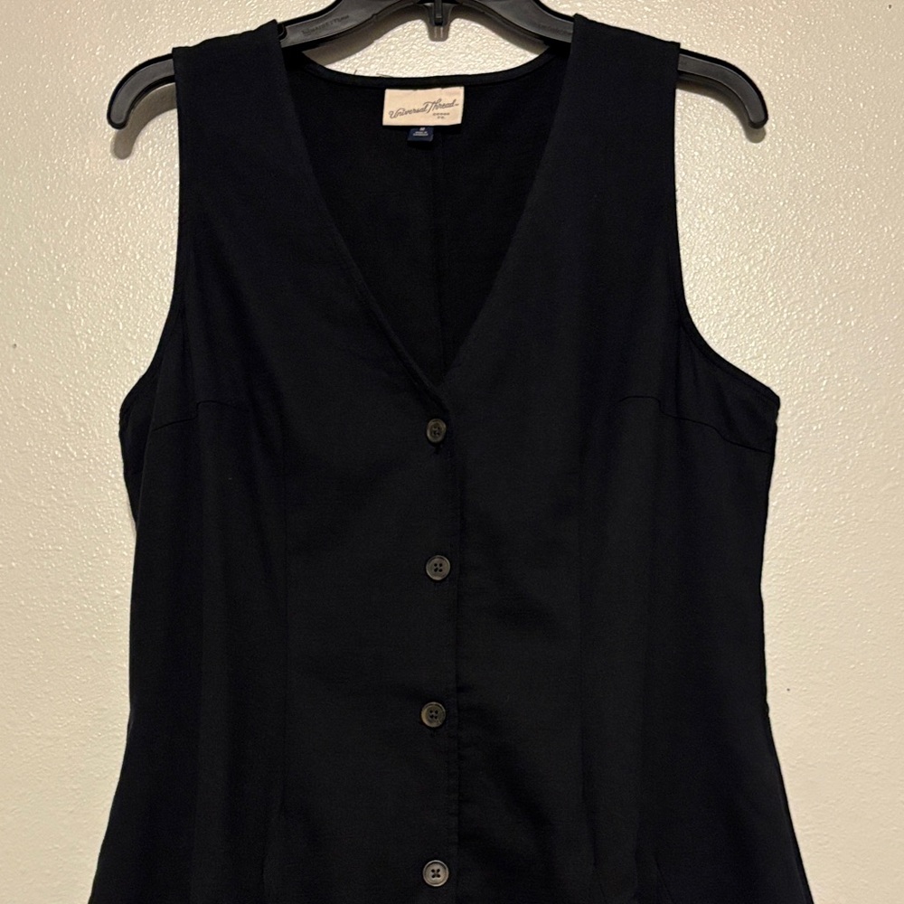 Universal Thread Black Button-Down Mini Dress - image 3